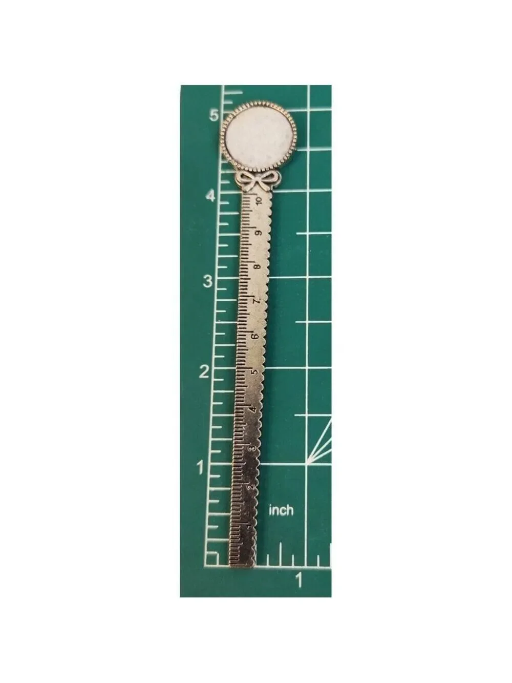 Metal Bookmark For DIY Crafts W/ Ruler & Round Blank For .75